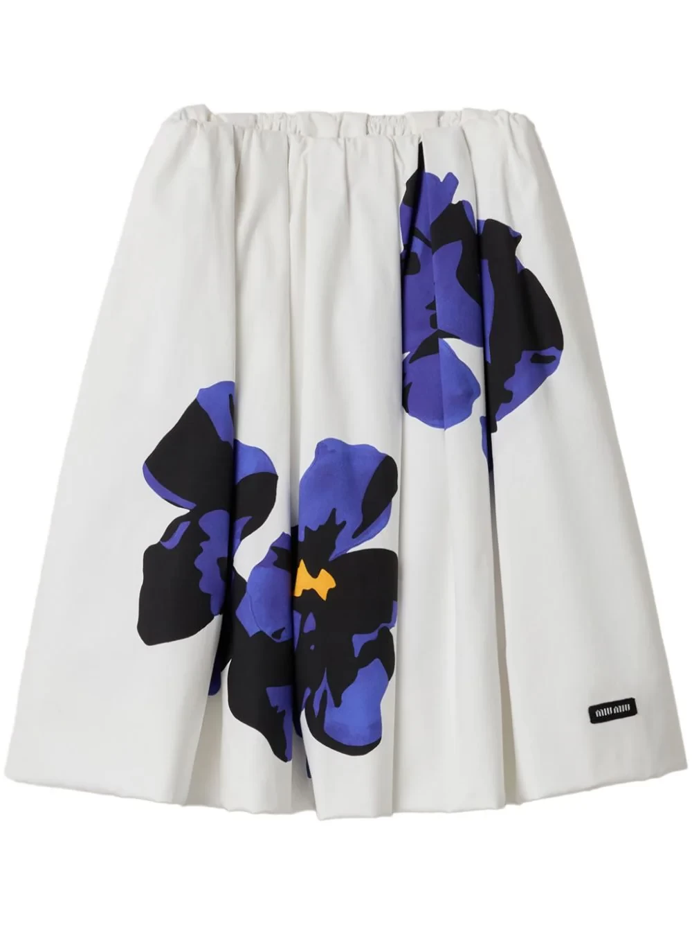 New Season  Miu Miu printed poplin midi skirt