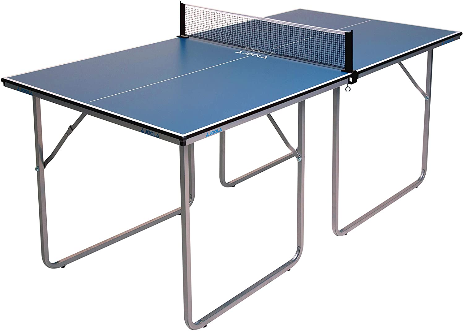 JOOLA Midsize Compact Table Tennis Table Great for Small Spaces and Apartments – Multi-Use Free Standing Table - Compact Storage Fits in Most Closets - Net Set Included - No Assembly Required